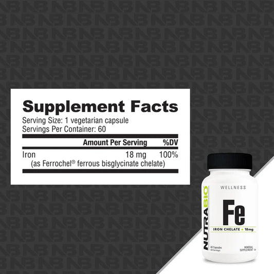 Fe Iron Chelate 60 Capsules