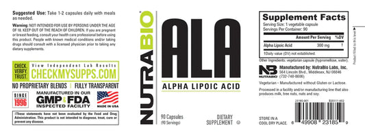 Alpha Lipoic Acid (300mg) 90 Capsules