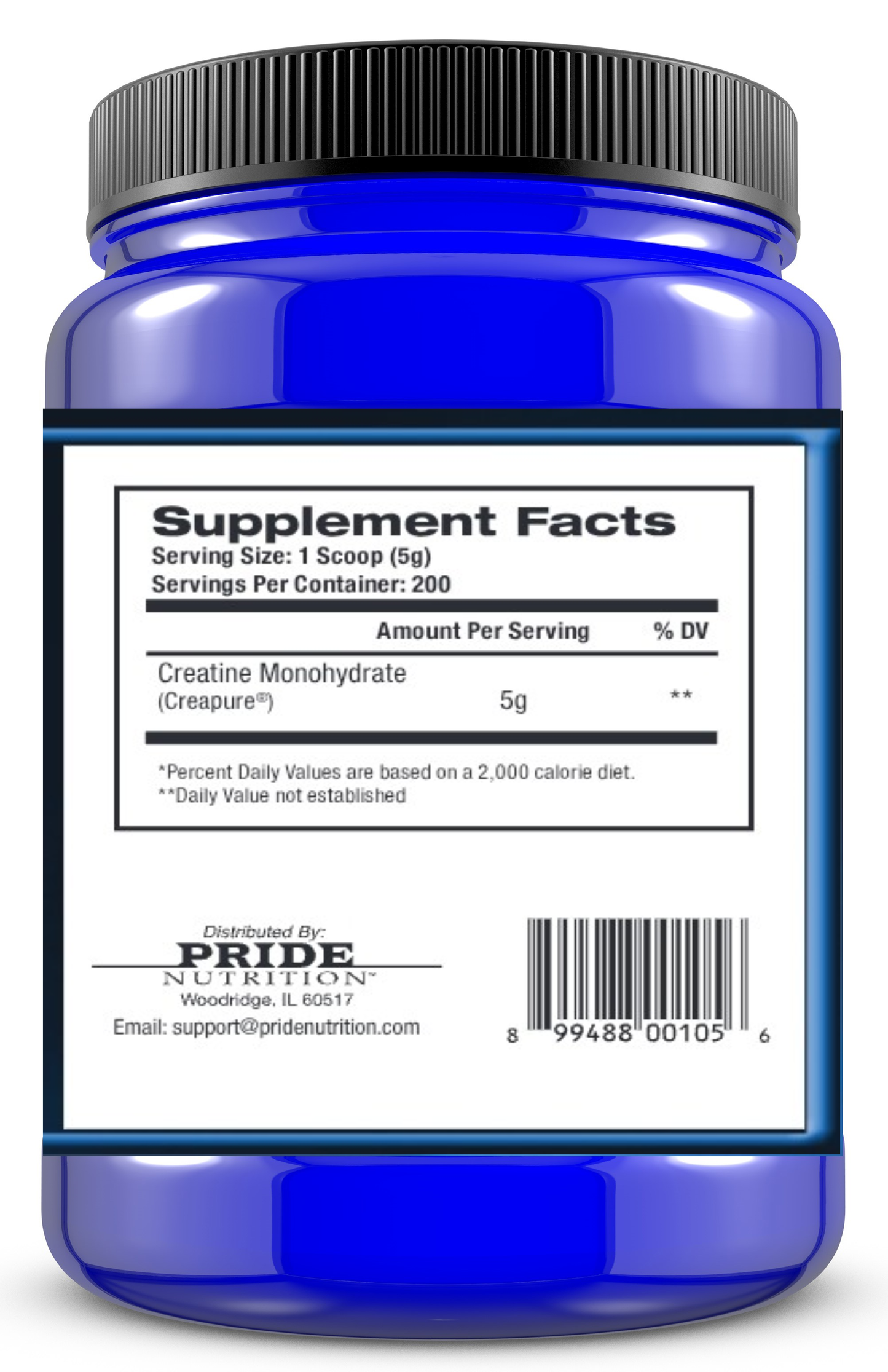 Creatine Monohydrate Ultra Micronized Unflavored Powder 5g per serving