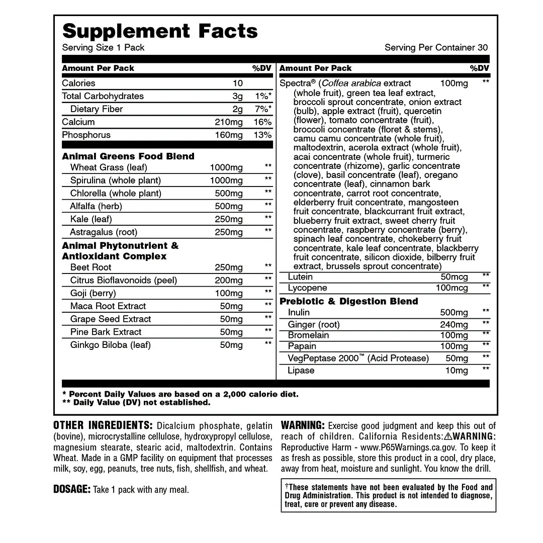 Animal Greens 30 Packs