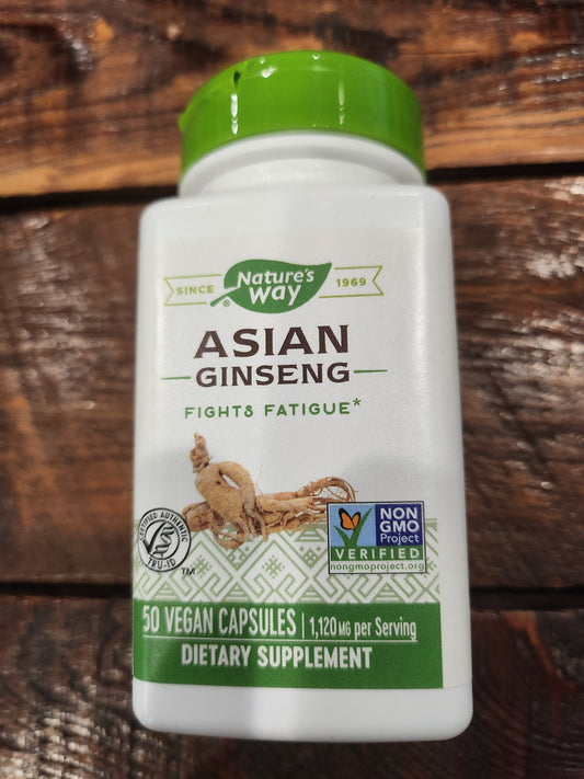 Natures Way Asian Ginseng 50 Vegan Capsules