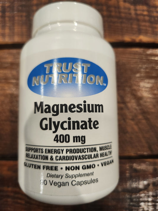 Trust Nutrition Magnesium Glycinate 400mg 90 Vegan Capsules
