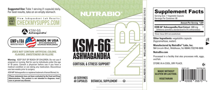 Ashwagandha KSM-66 60 Capsules