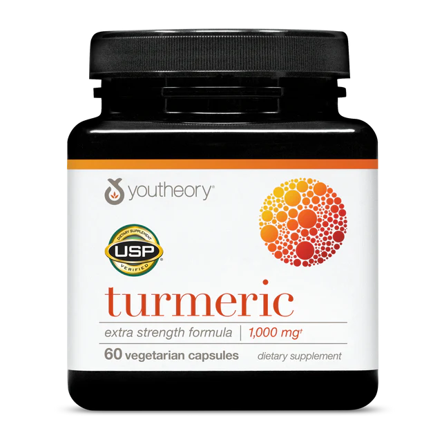 Youtheory Turmeric 1000mg 60 Vegetarian Capsules