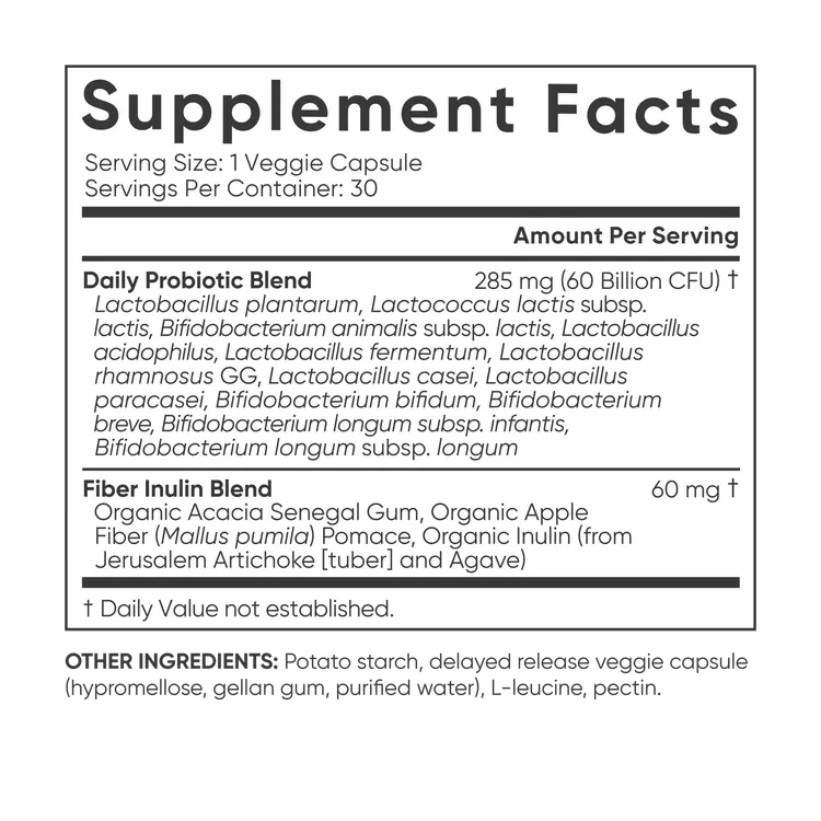 Probiotic 60 Billion (30 veggie capsules)