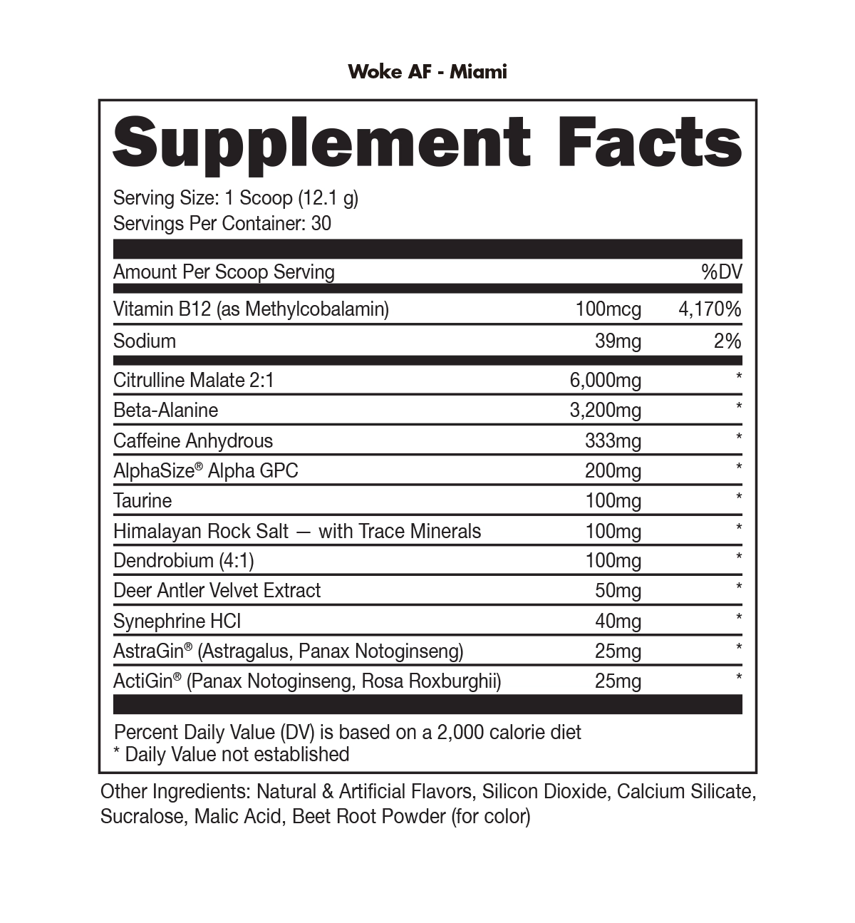 Woke AF Pre-Workout - Swole Whip
