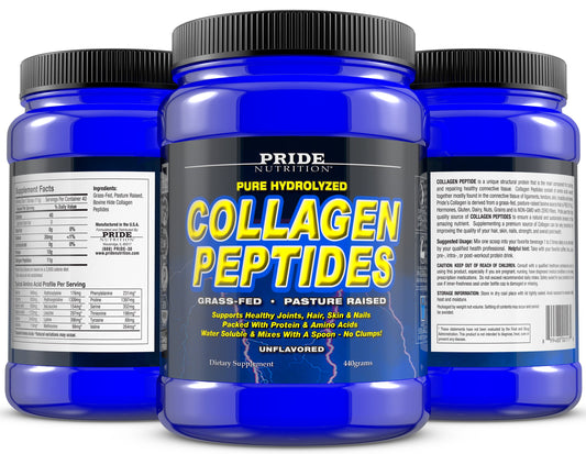 #1 Collagen Peptides Grass Fed Pasture Raised Unflavored Powder (For Youthful Skin, Healthier Hair, Joint Repair and Stronger Nails)
